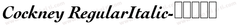 Cockney RegularItalic字体转换